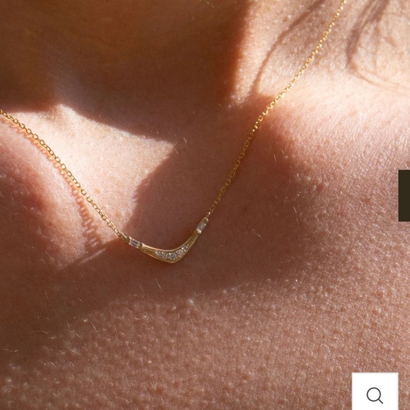 Jennie Kwon Designs Baguette Wave Necklace - Picture 2 of 8